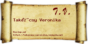 Takácsy Veronika névjegykártya